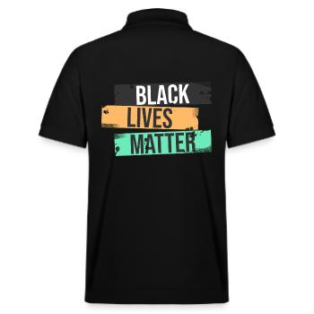 Black Lives Matter - Polo PREPSTER bio Stanley/Stella Unisexe - noir - Dos - Andy (188cm)