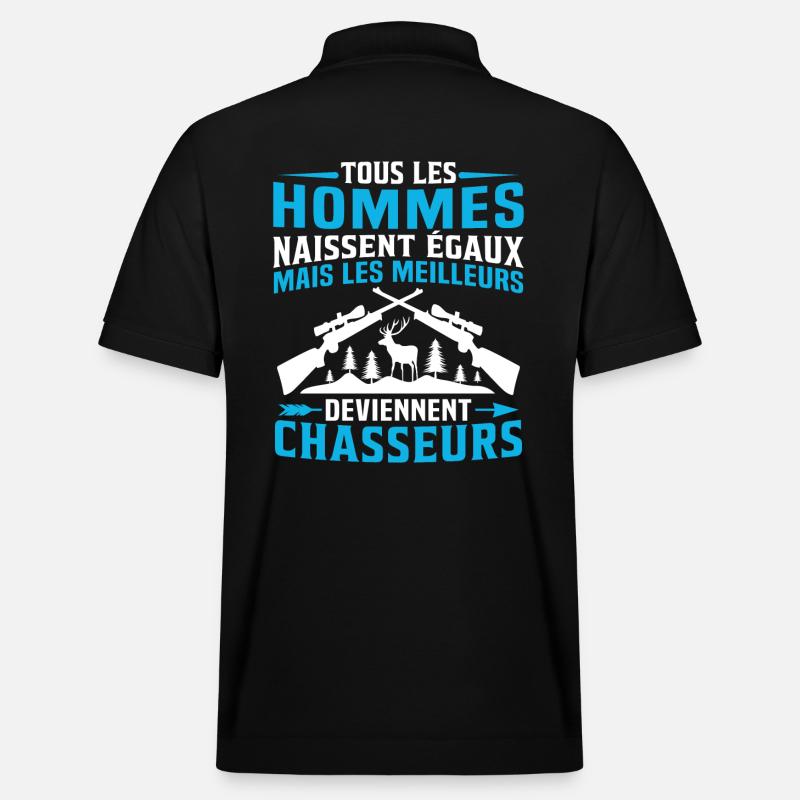 Les meilleurs Deviennent Chasseurs - Polo PREPSTER bio Stanley/Stella Unisexe - noir
