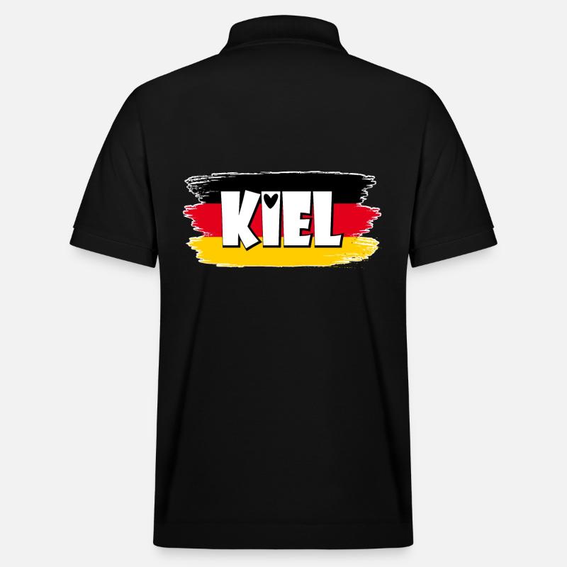 Drapeau de Kiel, Allemagne - Polo PREPSTER bio Stanley/Stella Unisexe - noir