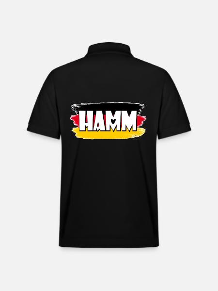 Flag of Hamm Germany - Stanley/Stella Unisex Organic Polo Shirt PREPSTER - black