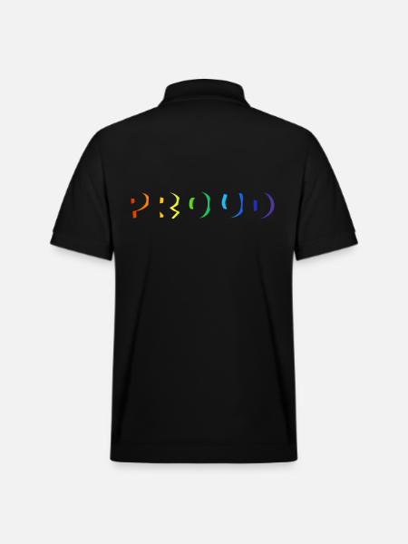 proud LGBT rainbow lgbtq parade - Stanley/Stella Unisex Organic Polo Shirt PREPSTER - black