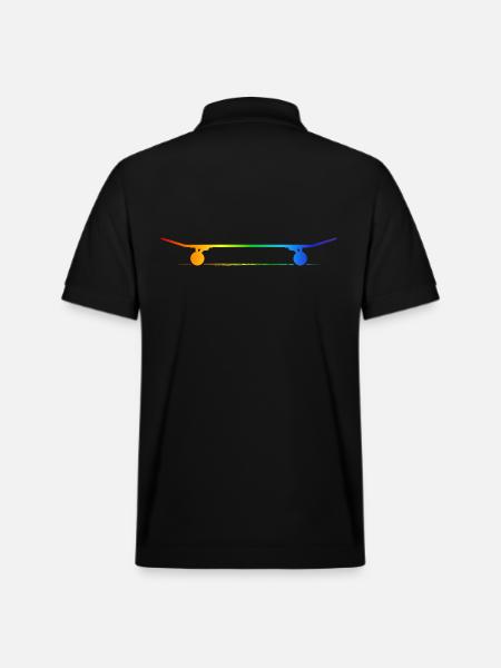 skateboard sk8 rainbow-grind SKATE skateboarder - Stanley/Stella Unisex Organic Polo Shirt PREPSTER - black