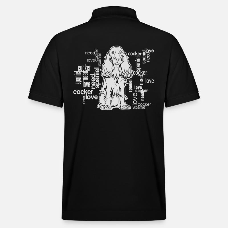 COCKER SPANIEL LOVE - Stanley/Stella Unisex Bio-Poloshirt PREPSTER - Schwarz
