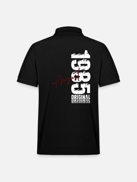 40th Birthday Legend August Born in 1985 - Stanley/Stella Unisex Organic Polo Shirt PREPSTER - black
