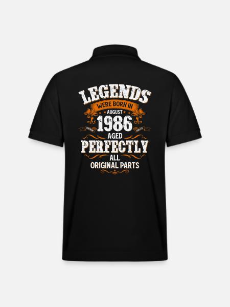 40 års fødselsdag Original August Årgang 1986 - Stanley/Stella PREPSTER økologisk unisex poloshirt - sort
