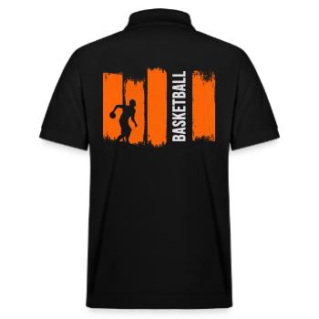 Basketball Basketballer rebound allstar - Stanley/Stella Unisex Bio-Poloshirt PREPSTER - Schwarz - Hinten - Andy (188cm)
