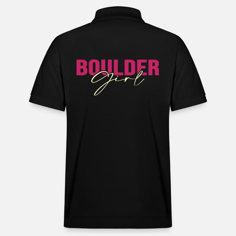 bouldern boulderfelsen bouldergirl boulder - Stanley/Stella Unisex Bio-Poloshirt PREPSTER - Schwarz