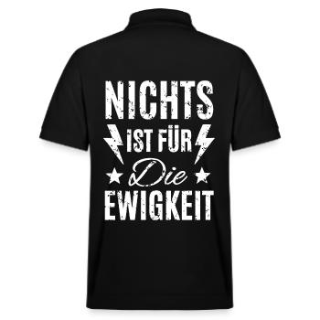 Nothing is for eternity - Stanley/Stella Unisex Organic Polo Shirt PREPSTER - black - Back - Andy (188cm)