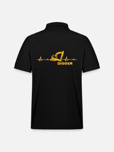 Bagger Baggerfahrer "Digger" Baggerschaufel - Stanley/Stella Unisex Bio-Poloshirt PREPSTER - Schwarz