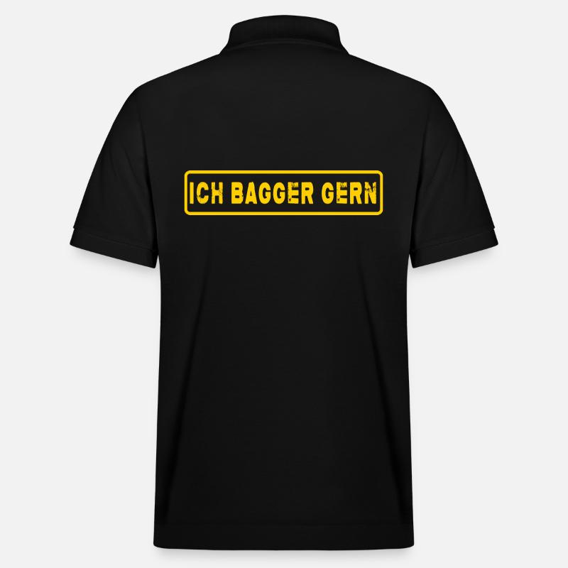Bagger Abriss Baggerfahrer Baggerfahrer-Sprüche - Stanley/Stella Unisex Bio-Poloshirt PREPSTER - Schwarz