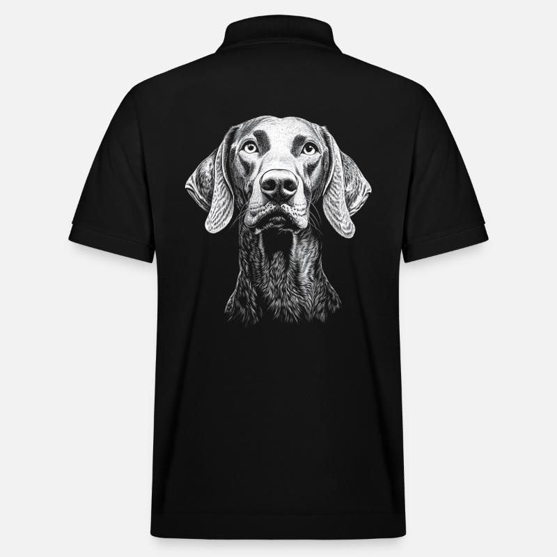 Weimaraner Ritratto Cane da Caccia Cani da Caccia Cani - Polo ecologica unisex PREPSTER di Stanley/Stella - nero