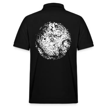 Circle | Art | Moon | True Moon Love - Stanley/Stella Unisex Organic Polo Shirt PREPSTER - black - Back - Andy (188cm)
