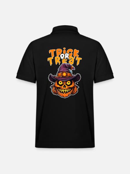 Halloween Design Squelette effrayant - Polo PREPSTER bio Stanley/Stella Unisexe - noir