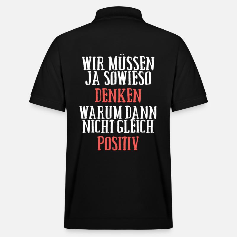 Positiv Denken - Stanley/Stella Unisex Bio-Poloshirt PREPSTER - Schwarz