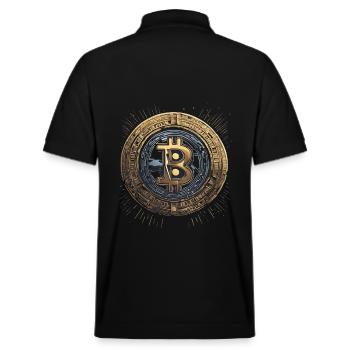 Bullrun Bitcoin Crypto-monnaie Paiement futur - Polo PREPSTER bio Stanley/Stella Unisexe - noir - Dos - Andy (188cm)