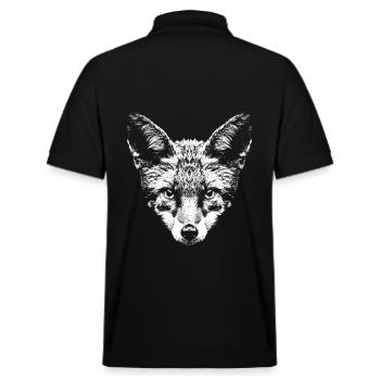 Renard / Renard / Tête / Renard roux - Polo PREPSTER bio Stanley/Stella Unisexe - noir - Dos - Andy (188cm)