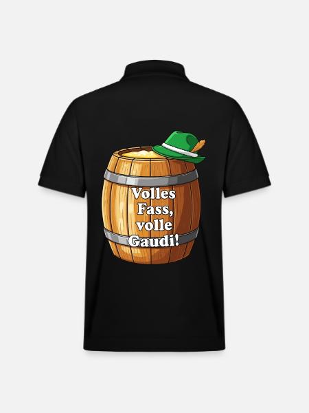 Full barrel, full fun! - Stanley/Stella Unisex Organic Polo Shirt PREPSTER - black