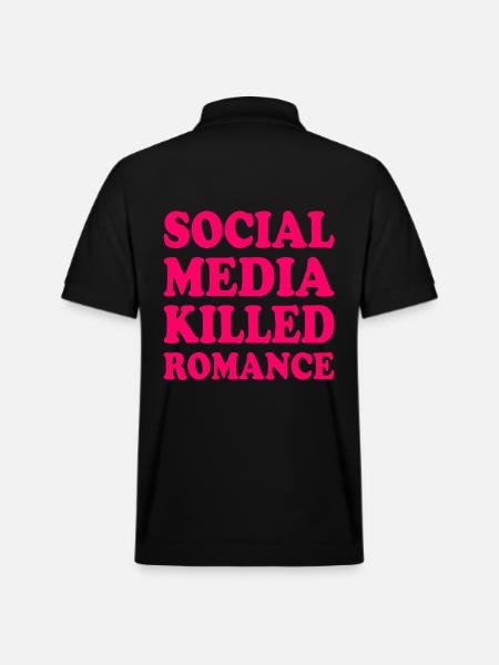 social media killed romance - Stanley/Stella Unisex Organic Polo Shirt PREPSTER - black
