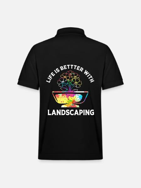Landscaper Gardener Gardener Garden - Stanley/Stella Unisex Organic Polo Shirt PREPSTER - black