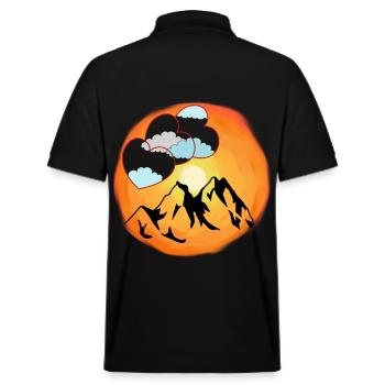 Soleil Amoureux de la nature Alpiniste Herz Alm - Polo PREPSTER bio Stanley/Stella Unisexe - noir - Dos - Andy (188cm)
