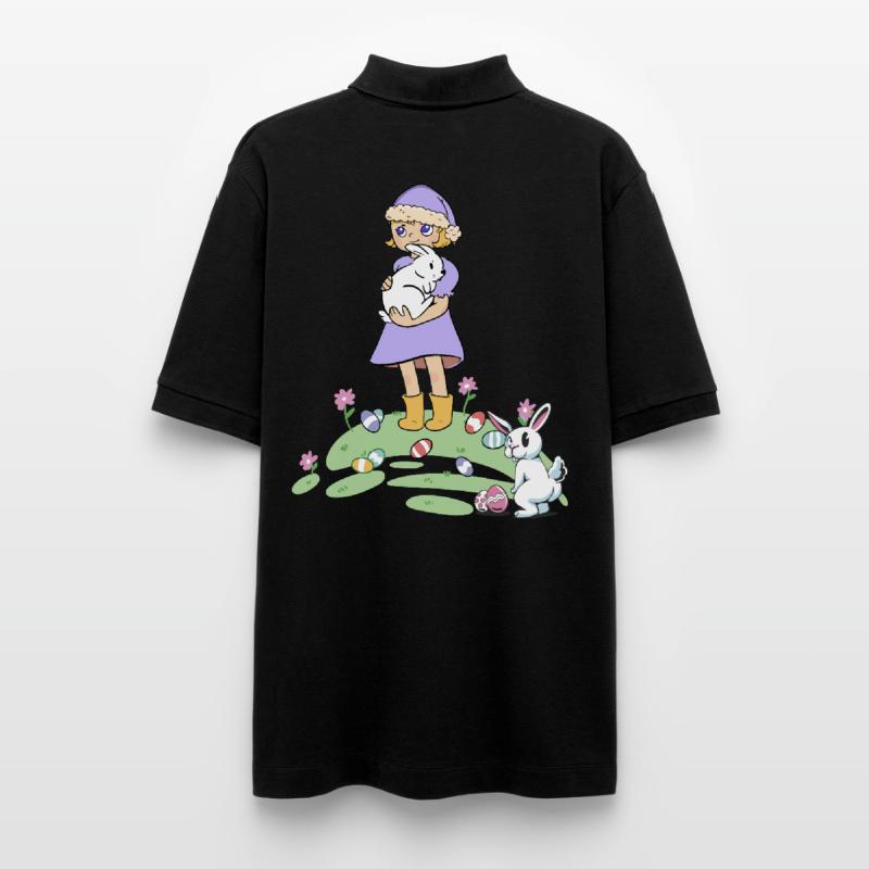 Easter Easter Bunny Kids Rabbit Easter Eggs Eggs Stanley/Stella Unisex Organic Polo Shirt PREPSTER