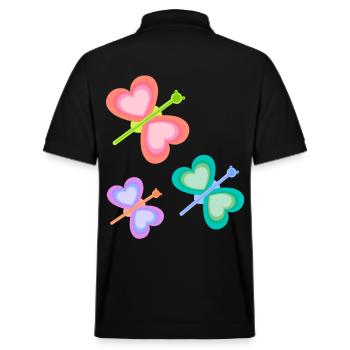 Printemps Coloré Insecte Papillons Enfant Bébé Années 80 - Polo PREPSTER bio Stanley/Stella Unisexe - noir - Dos - Andy (188cm)