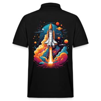 Astronaute de la navette spatiale Rocket Space Adventure - Polo PREPSTER bio Stanley/Stella Unisexe - noir - Dos - Andy (188cm)