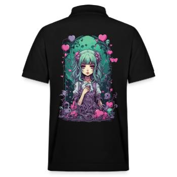 Kawaii Goth e-girl Occulte Pastel Style Anime - Polo PREPSTER bio Stanley/Stella Unisexe - noir - Dos - Andy (188cm)