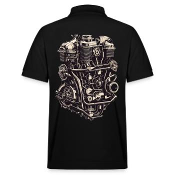 Ingénieur automobile Mécanicien de véhicules à moteur Vintage - Polo PREPSTER bio Stanley/Stella Unisexe - noir - Dos - Andy (188cm)