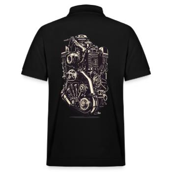 Ingénieur automobile Mécanicien de véhicules à moteur Vintage - Polo PREPSTER bio Stanley/Stella Unisexe - noir - Dos - Andy (188cm)