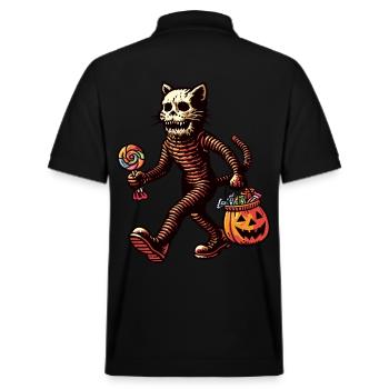 Chat zombie mort-vivant Halloween - Polo PREPSTER bio Stanley/Stella Unisexe - noir - Dos - Andy (188cm)