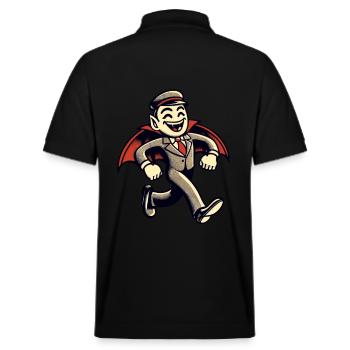 Rétro Vintage Style Halloween Vampire Costume Décoration - Polo PREPSTER bio Stanley/Stella Unisexe - noir - Dos - Andy (188cm)