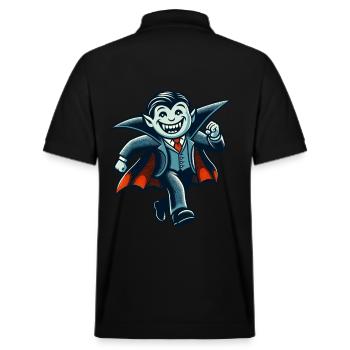 Rétro Vintage Style Halloween Costume Vampire Décoration - Polo PREPSTER bio Stanley/Stella Unisexe - noir - Dos - Andy (188cm)
