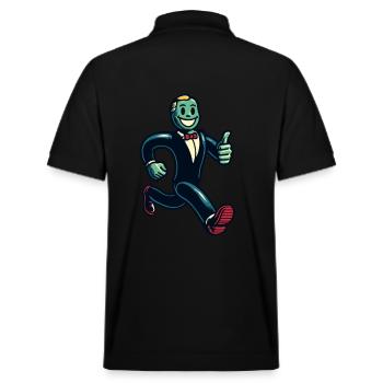 Rétro Vintage Style Halloween Zombie Costume Décoration - Polo PREPSTER bio Stanley/Stella Unisexe - noir - Dos - Andy (188cm)