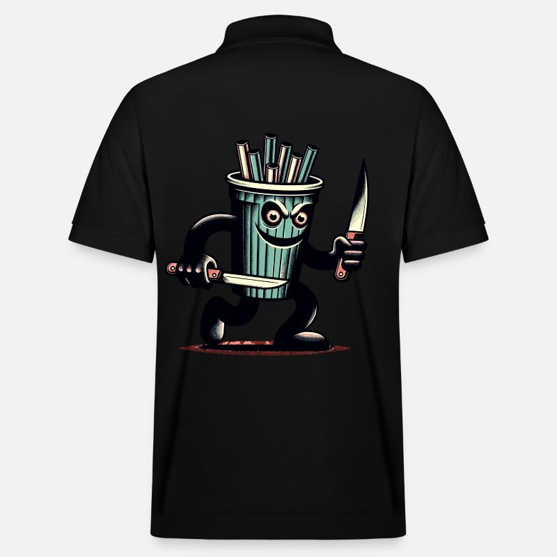 Unheimlicher Psycho Trinkbecher Getränke - Stanley/Stella Unisex Bio-Poloshirt PREPSTER - Schwarz