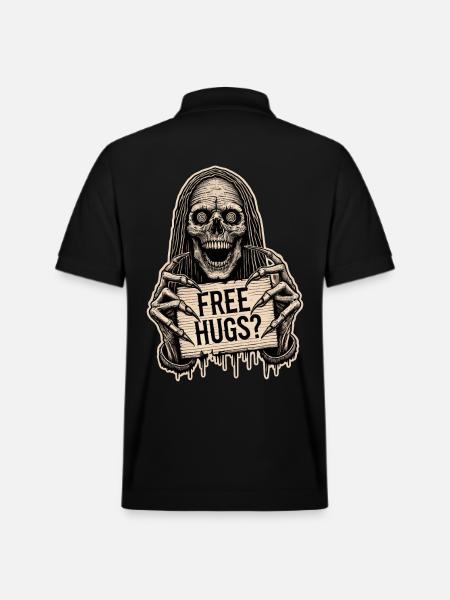 Free Hugs Sinister Psycho - Stanley/Stella Unisex Organic Polo Shirt PREPSTER - black