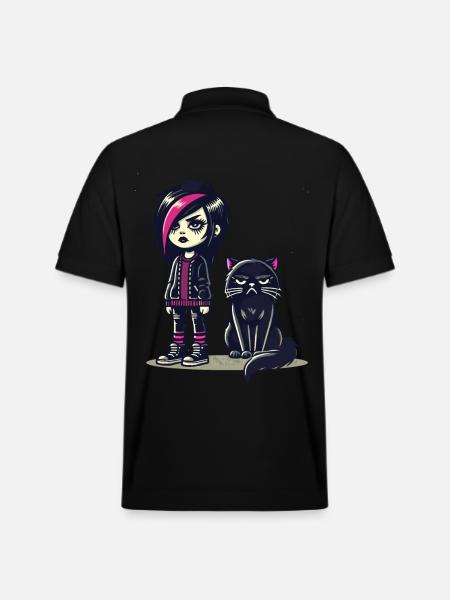 Pastel Goth Style Lover - Stanley/Stella Unisex Organic Polo Shirt PREPSTER - black