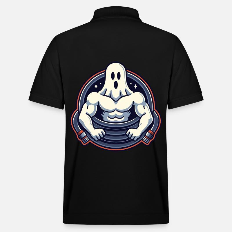 Musculation Ghost Drôle Gym Ghost - Polo PREPSTER bio Stanley/Stella Unisexe - noir