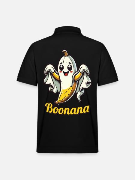 Funny Banana Ghost Boonana - Stanley/Stella Unisex Organic Polo Shirt PREPSTER - black