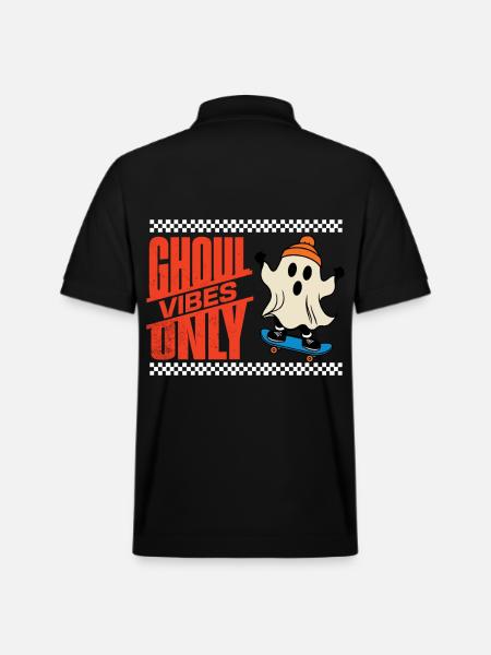 Scary Halloween Ghost Funny Saying - Stanley/Stella Unisex Organic Polo Shirt PREPSTER - black