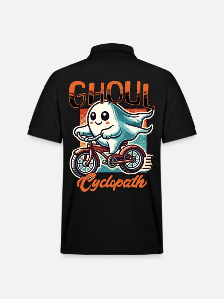Ghoul Cyclopath Funny Ghost Driver - Stanley/Stella Unisex Organic Polo Shirt PREPSTER - black