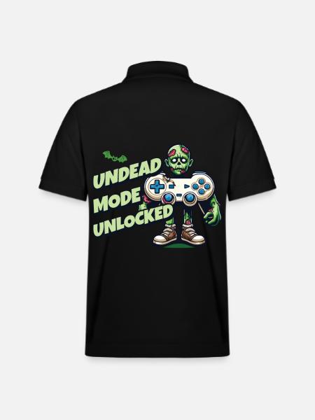 Zombie Gaming Controller: Undead Mode - Stanley/Stella Unisex Organic Polo Shirt PREPSTER - black