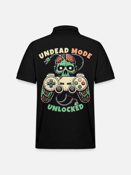 Zombie Gaming Controller: Undead Mode - Stanley/Stella Unisex Organic Polo Shirt PREPSTER - black