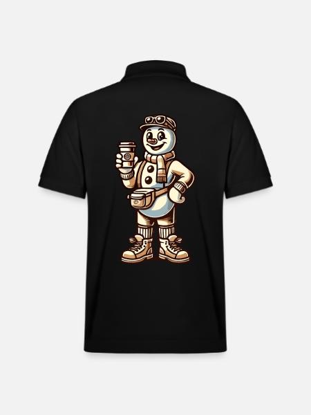 Funny Snobs Christmas Sarcasm - Stanley/Stella Unisex Organic Polo Shirt PREPSTER - black