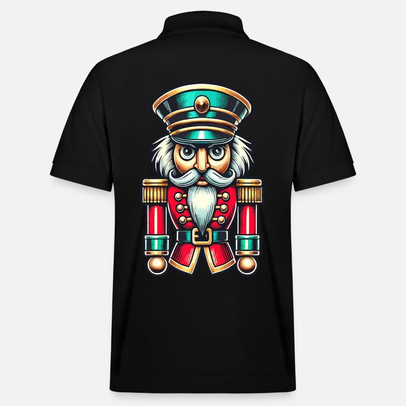 Christmas Nutcracker Stylish Classic - Stanley/Stella Unisex Organic Polo Shirt PREPSTER - black