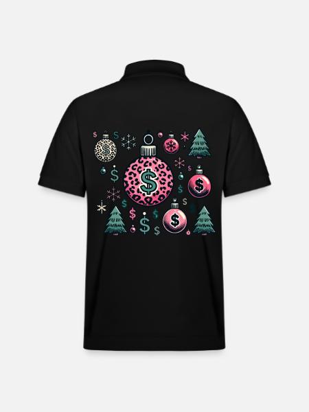 Weihnachtskugeln Dollar Symbole - Stanley/Stella Unisex Bio-Poloshirt PREPSTER - Schwarz