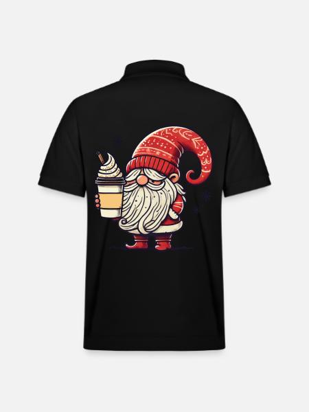 Weihnachtswichtel Kaffeegenuss Gnom - Stanley/Stella Unisex Bio-Poloshirt PREPSTER - Schwarz