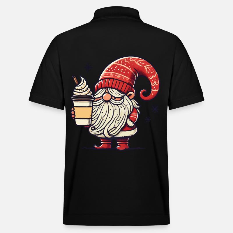 Weihnachtswichtel Kaffeegenuss Gnom - Stanley/Stella Unisex Bio-Poloshirt PREPSTER - Schwarz