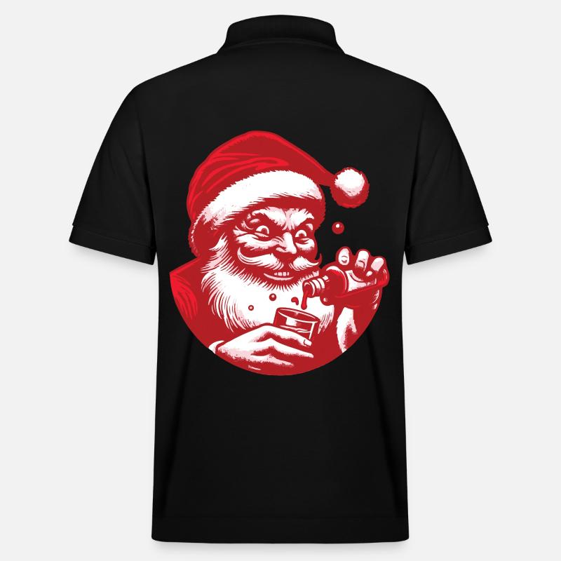 Le Père Noël aime l’alcool - Polo PREPSTER bio Stanley/Stella Unisexe - noir