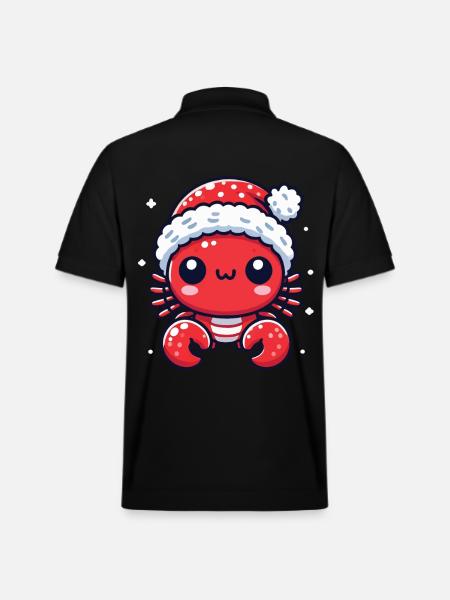 Süßer Weihnachtskrabbe Freude - Stanley/Stella Unisex Bio-Poloshirt PREPSTER - Schwarz